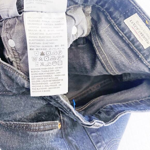 Levis 501 Short Black Button Fly Denim Jeans SZ W30 x L28 - Picture 7 of 9